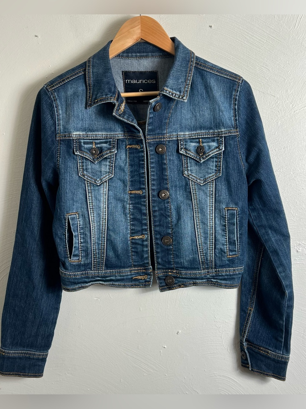 Maurices Small Stretch Denim Jean Jacket